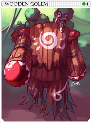Carta Golem de Madeira